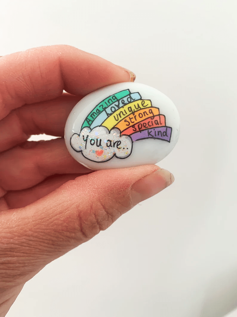 Positive affirmations, comfort stone