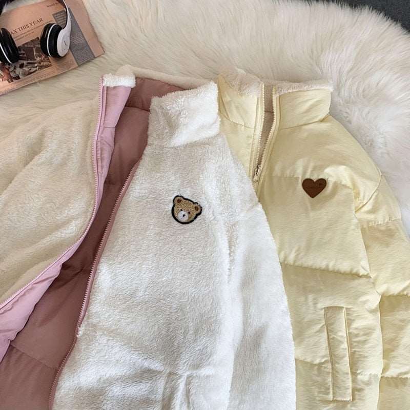 Cute Embroidered Double-Sided Coat