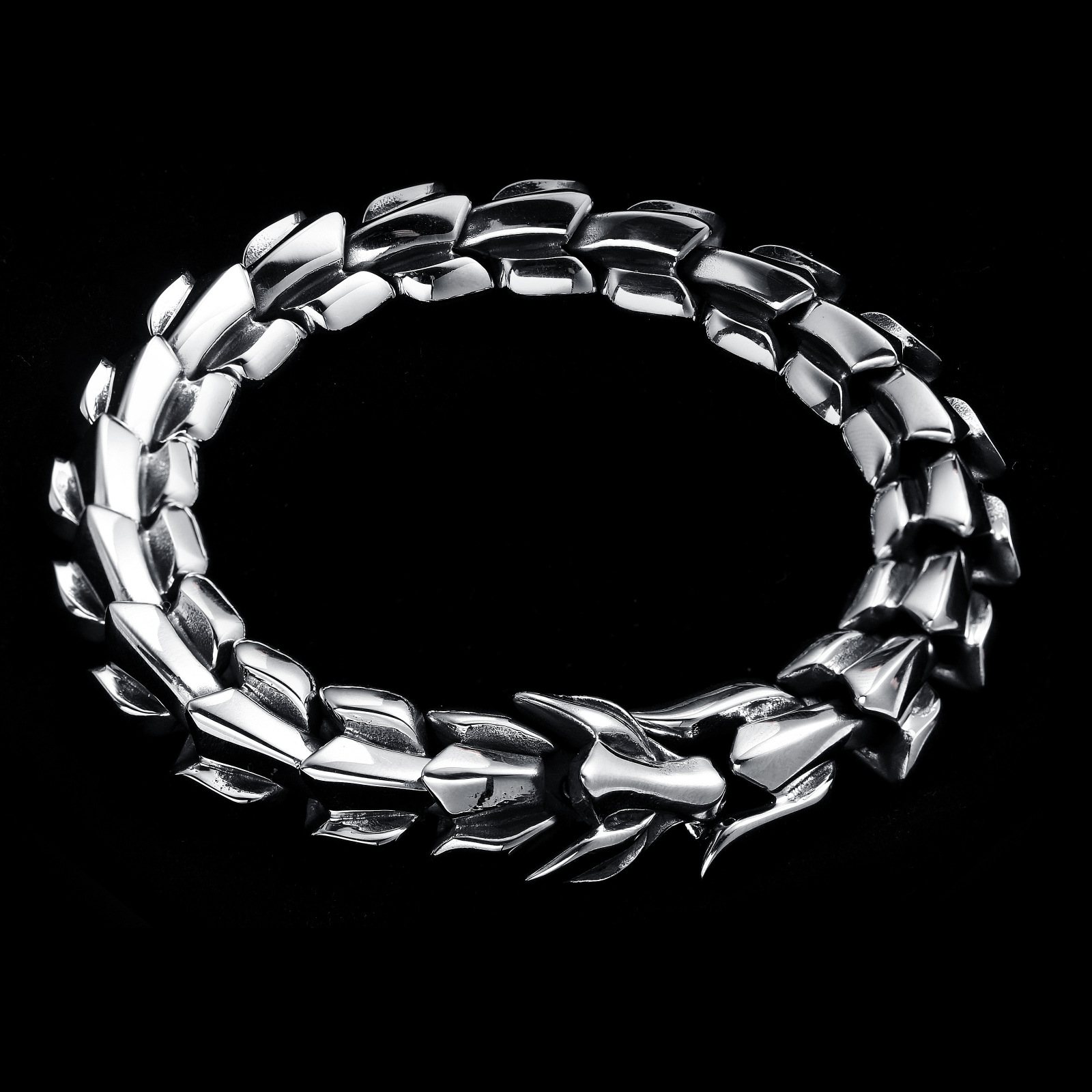 (🔥Last Day Promotion-SAVE 50% OFF)-JORMUNGANDR SCALE BRACELET -STAINLESS STEEL With Exquisite Packaging Box-BUY 2 GET 10% OFF & FREE SHIPPING
