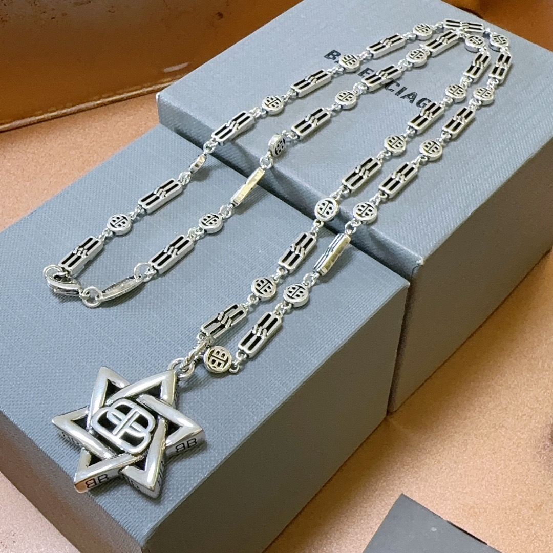 Balenciaga six-pointed star chain necklace