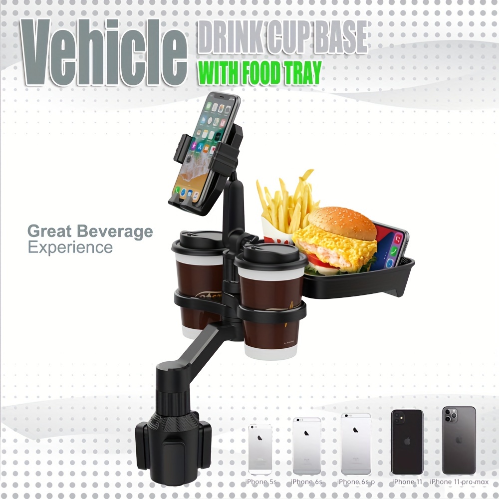 Car Mobile Phone Holder, Beverage Coffee Small Table Zero Food Convenient Bread Placement Water Cup Position Mobile Phone Holder Multifunctional Car Water Cup Holder Coffee Small Table Car Cup Holder Convenient Bread Drink Holder Mobile Phone Holder