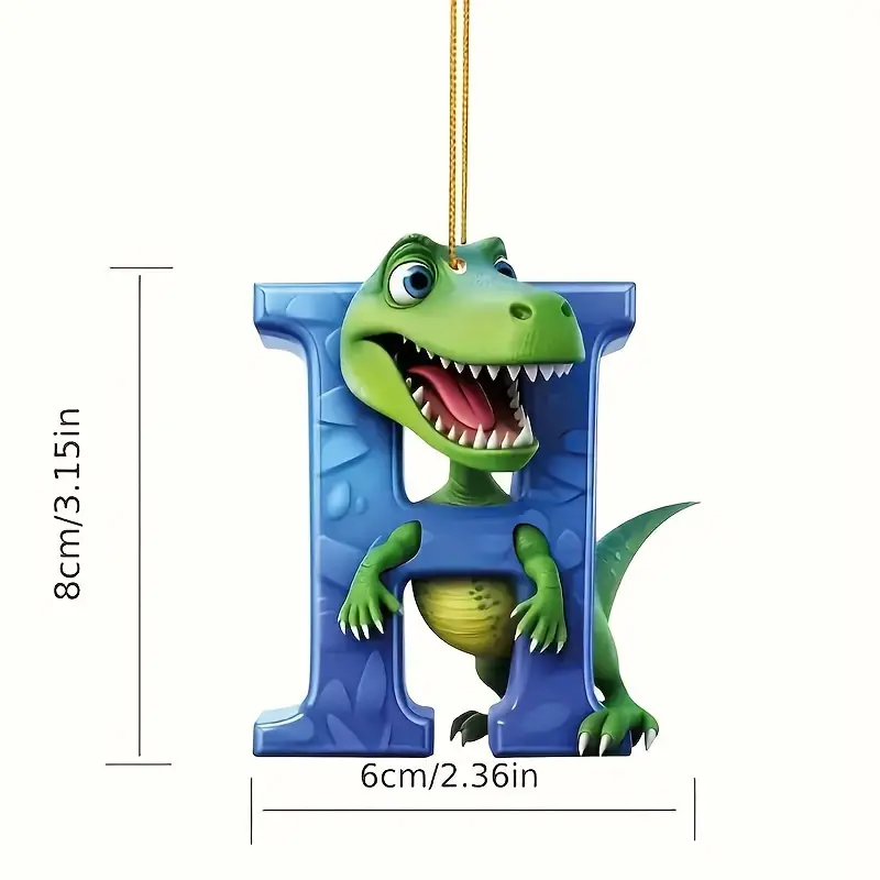 🦖🦖Christmas Dinosaur Alphabet Ornaments