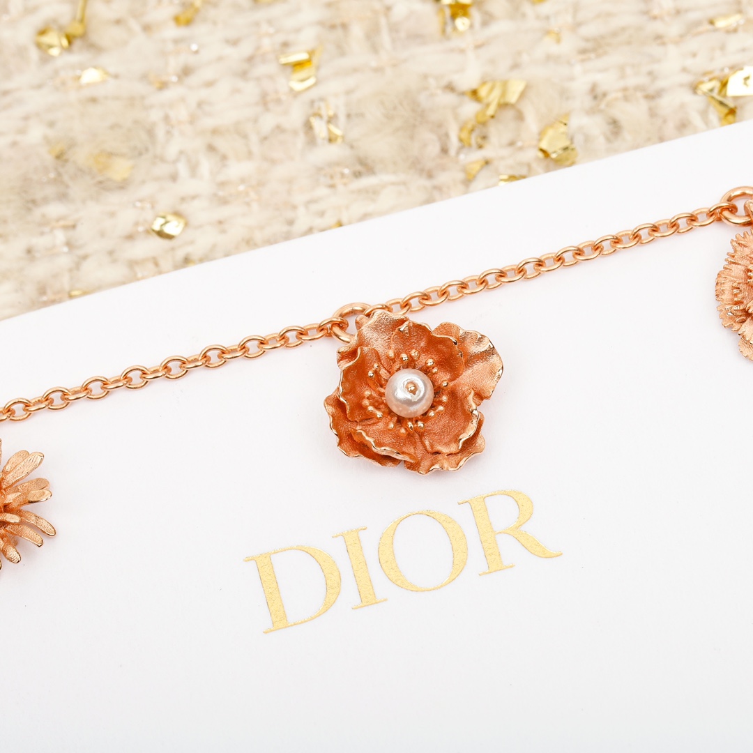 Dior cornflower sunflower peony bracelet
