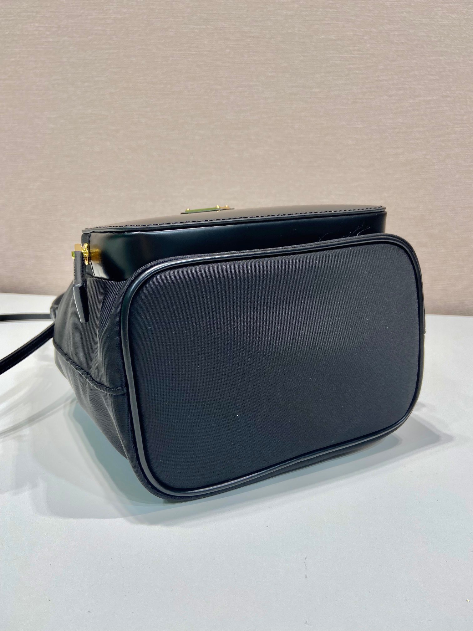 Prada Shiny Nylon Bucket Bag 1BH038