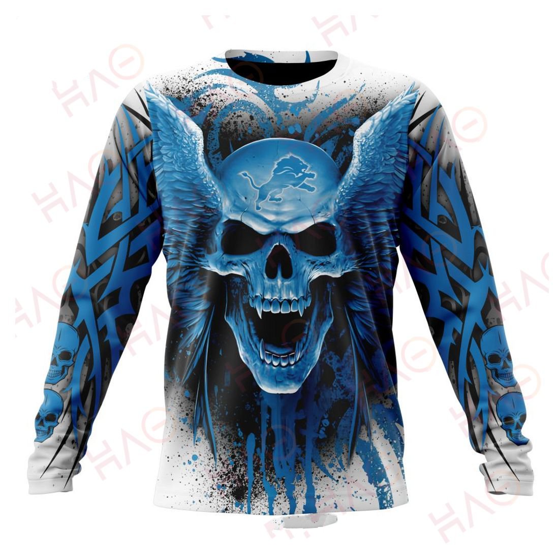DETROIT LIONS 3D HOODIE SKULL ART