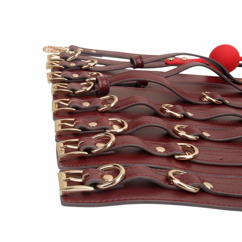 Leather Maid Cosplay Accessories 9 Pieces Set