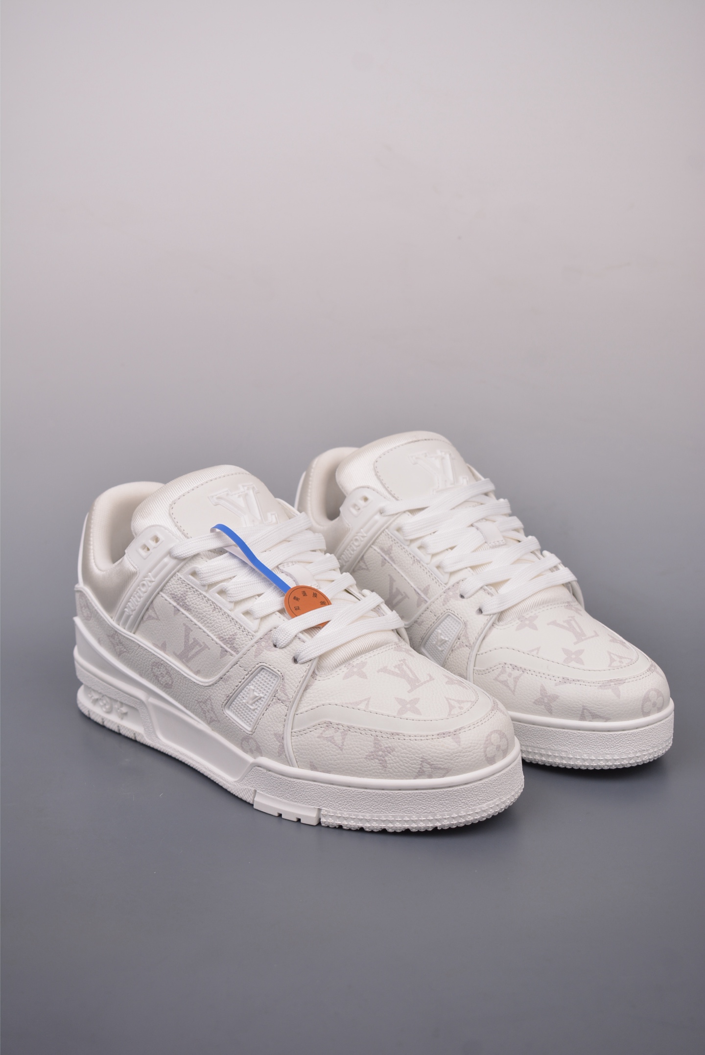 Louis Vuitton Trainer Sneaker Low White Jacquard 1A9JG7