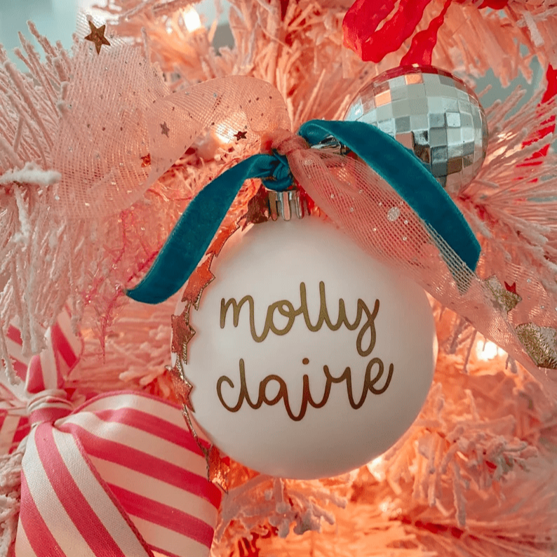 Personalized Preppy Christmas Ornament