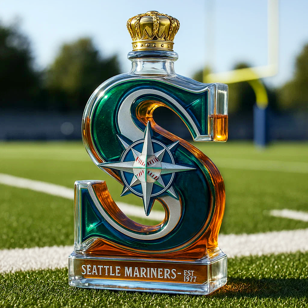 Seattle Mariners Whiskey Bottle