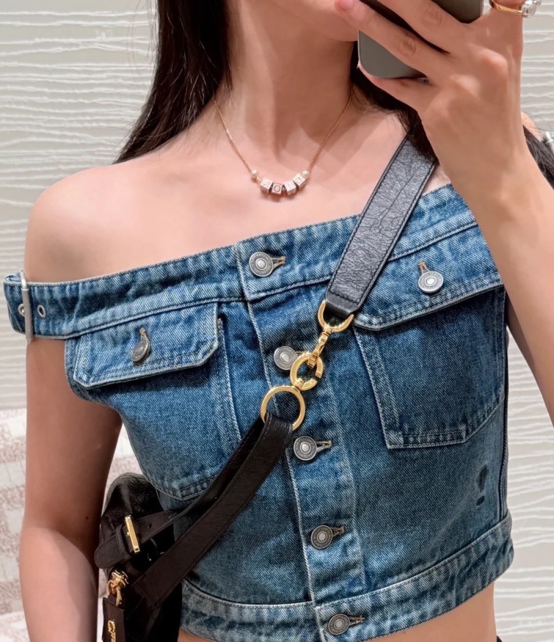 Dior Pink Square Necklace