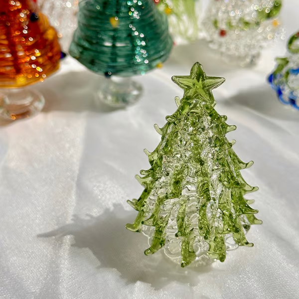 🔥LAST DAY 49% OFF - 🎁Handmade Glass Christmas Tree Statue