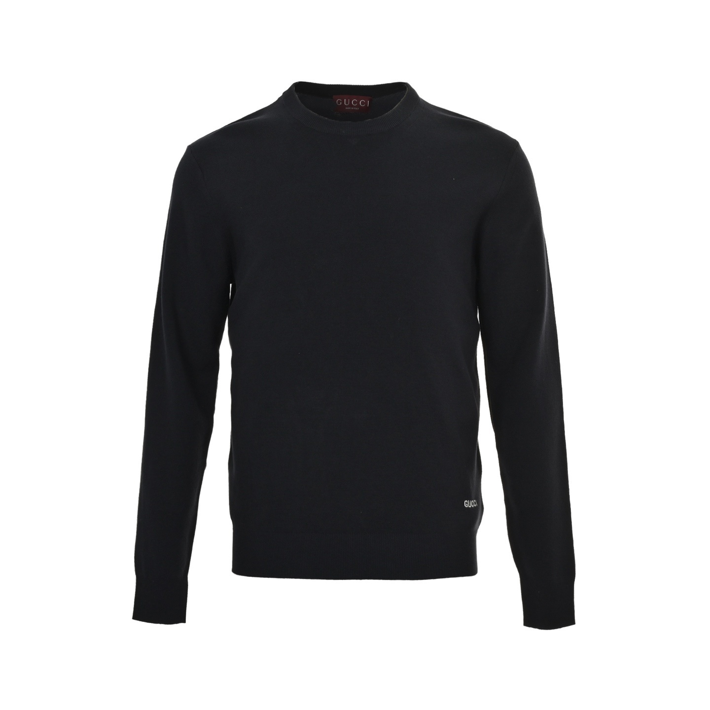 Gucci 25Fw hem intarsia knit crewneck sweater