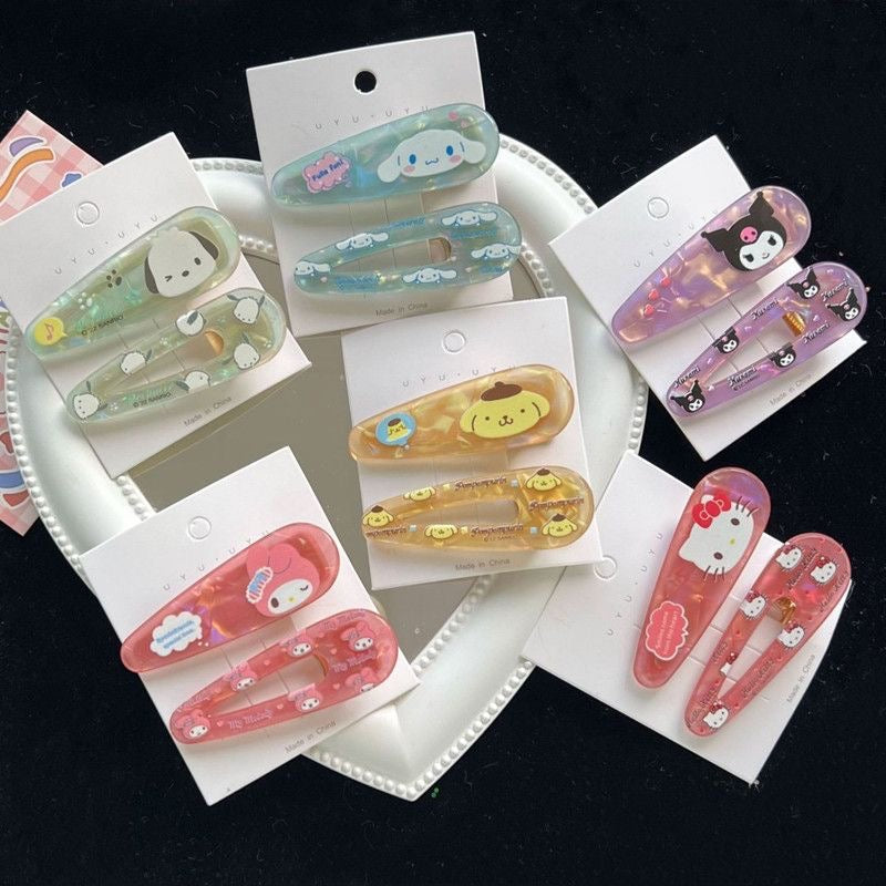 12PCS Sanrio Hair Clips for Women Girls Hair Styling Tools Accessories