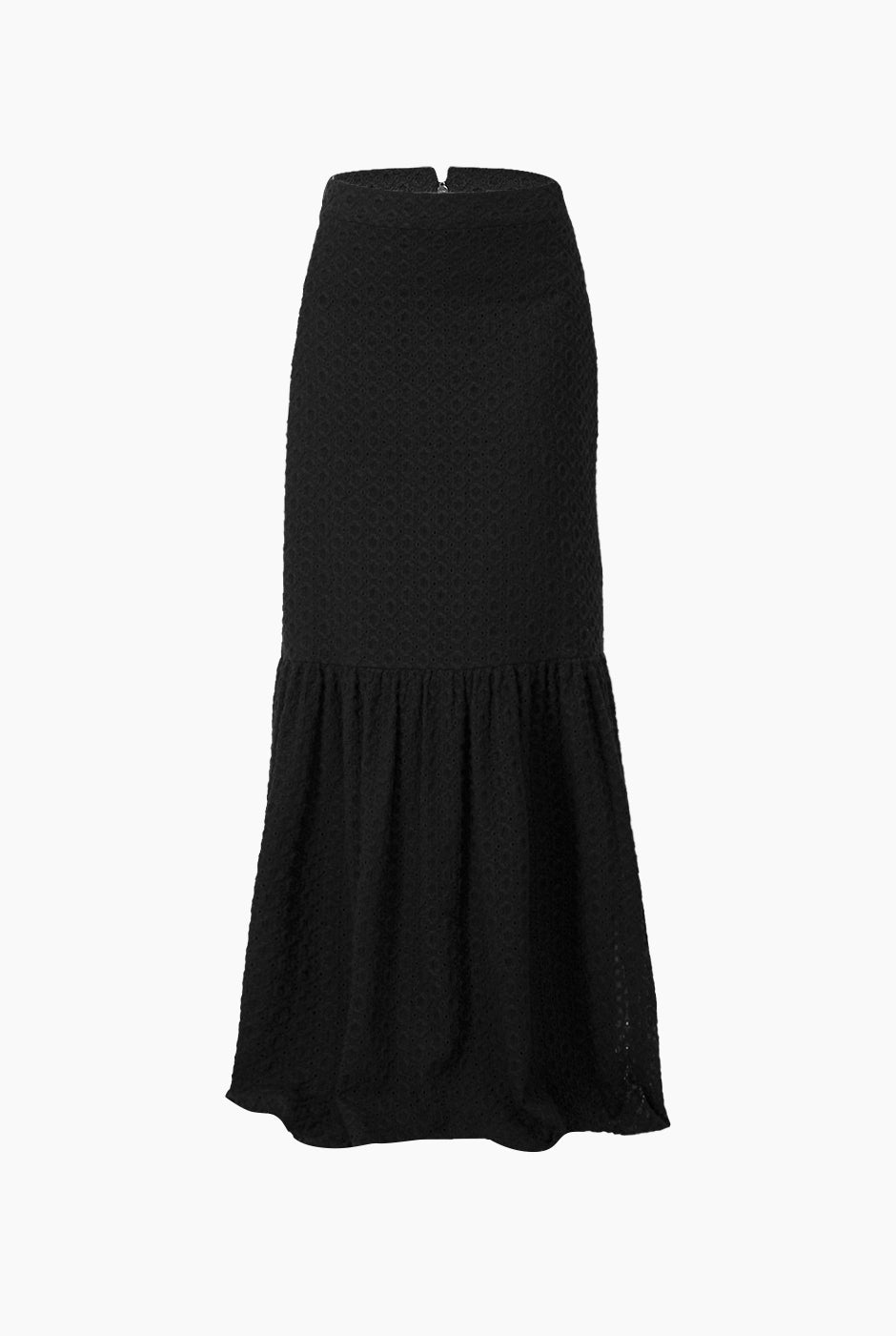 Falda maxi color negra