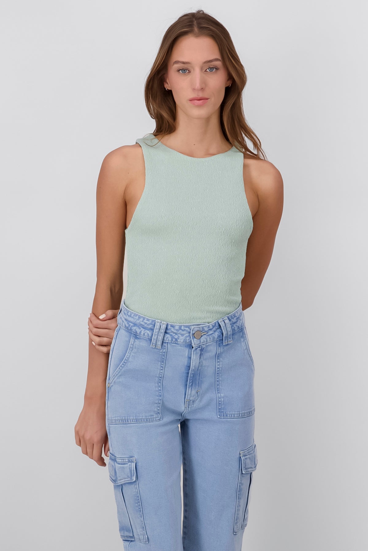 Plain Sleeveless Bodysuit
