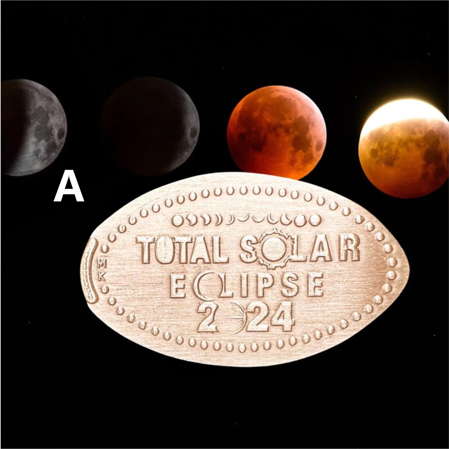 Great American Solar Eclipse 2024 | Pressed Copper Penny