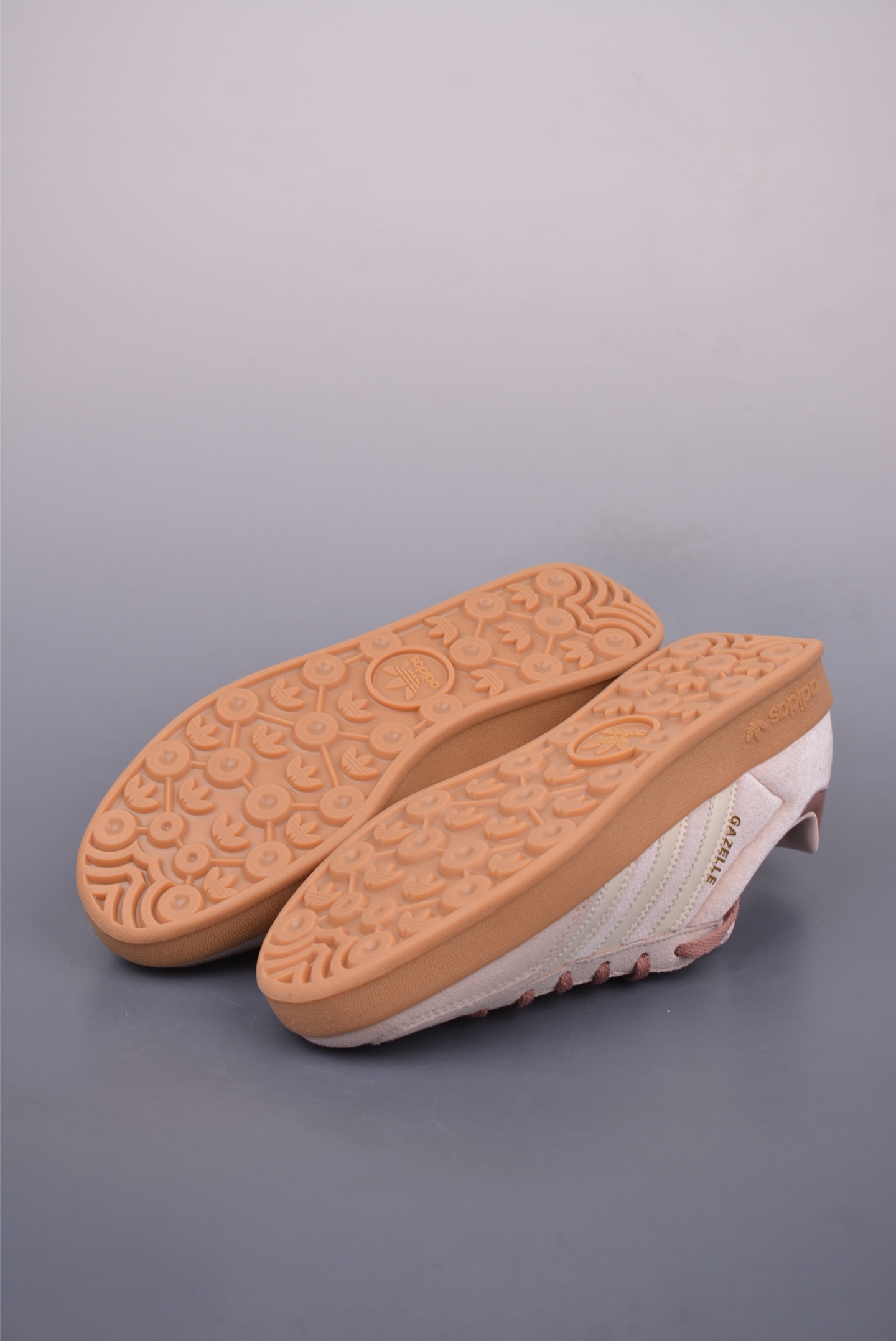 Adidas Gazelle Indoor Trainers Sneakers Velvet Coral Pink Brown Raw Rubber Sole JR0232