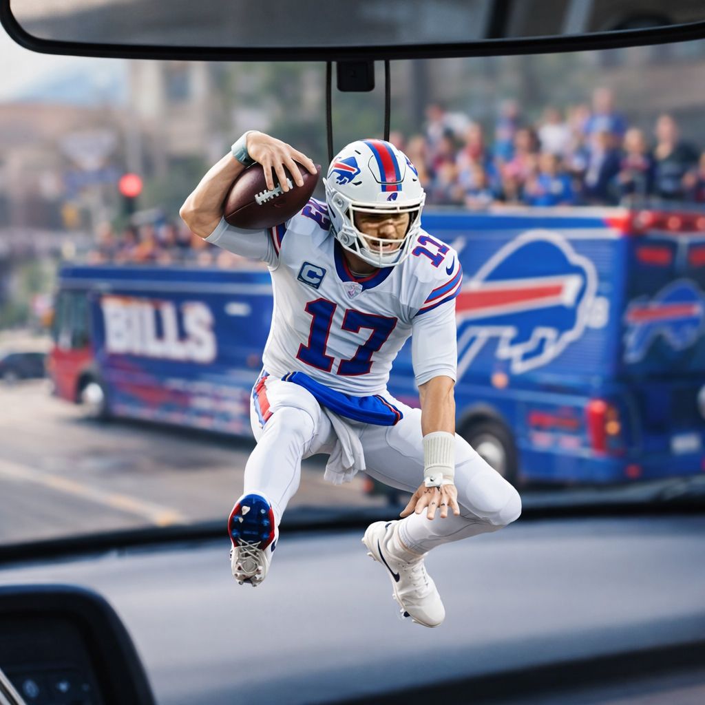Bills Josh Allen “Hurdle Run” Hanging Ornament