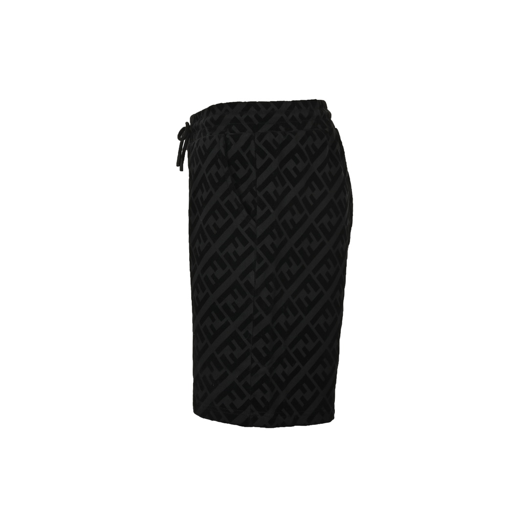 Fendi 24ss FF flocked twill lettering shorts