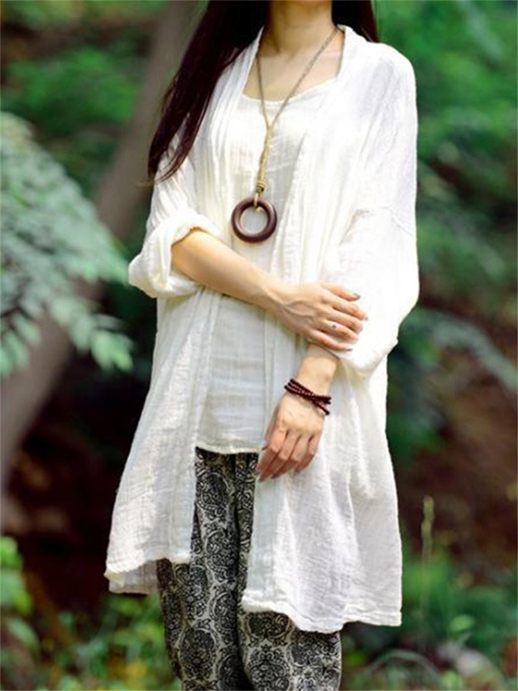 Basic Oversize Breathable Linen Cotton Cardigan