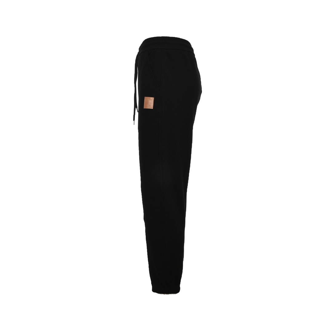 Loewe 23Fw leather logo casual trousers