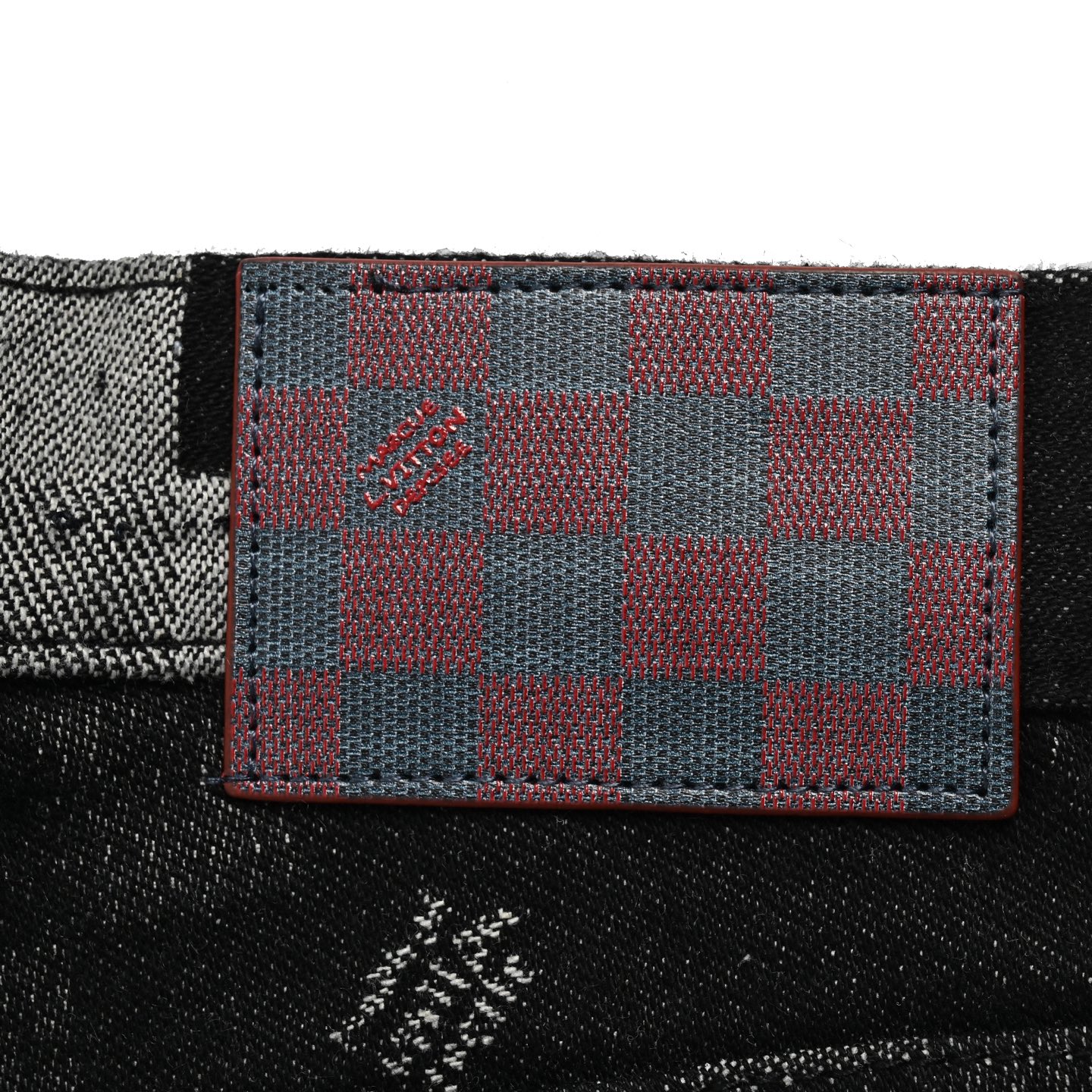 Louis Vuitton Mosaic Pharrell Collaboration Washed Black Jeans