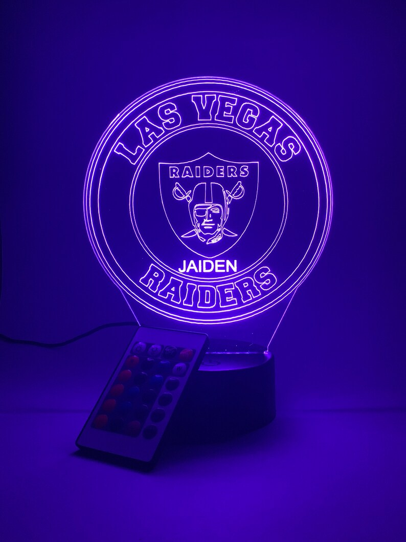 LAS VEGAS RAIDERS 3D LAMP PERSONALIZED
