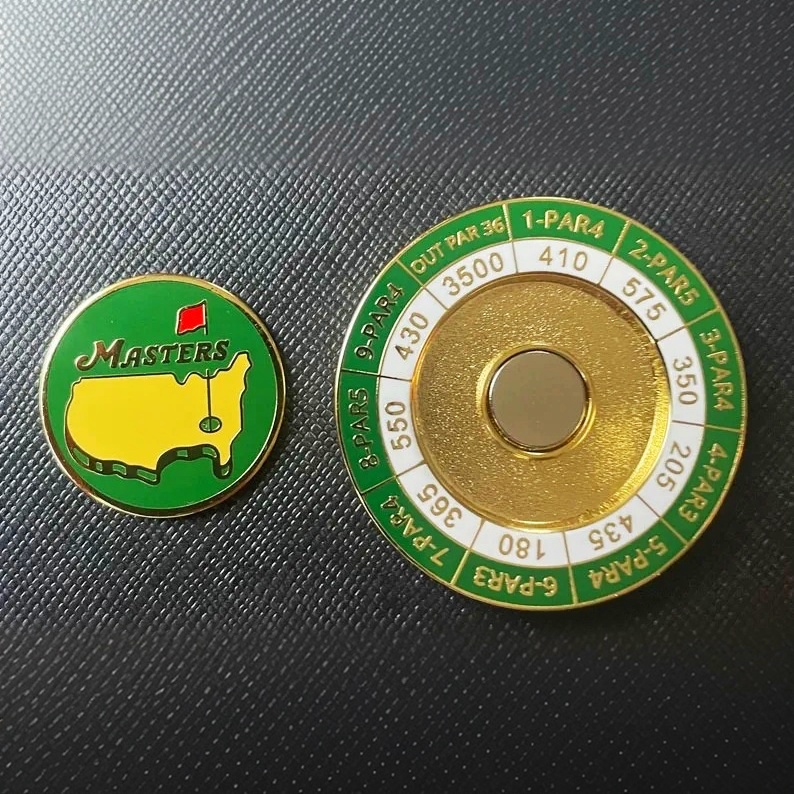 The Masters Scorecard Golf Ball Marker