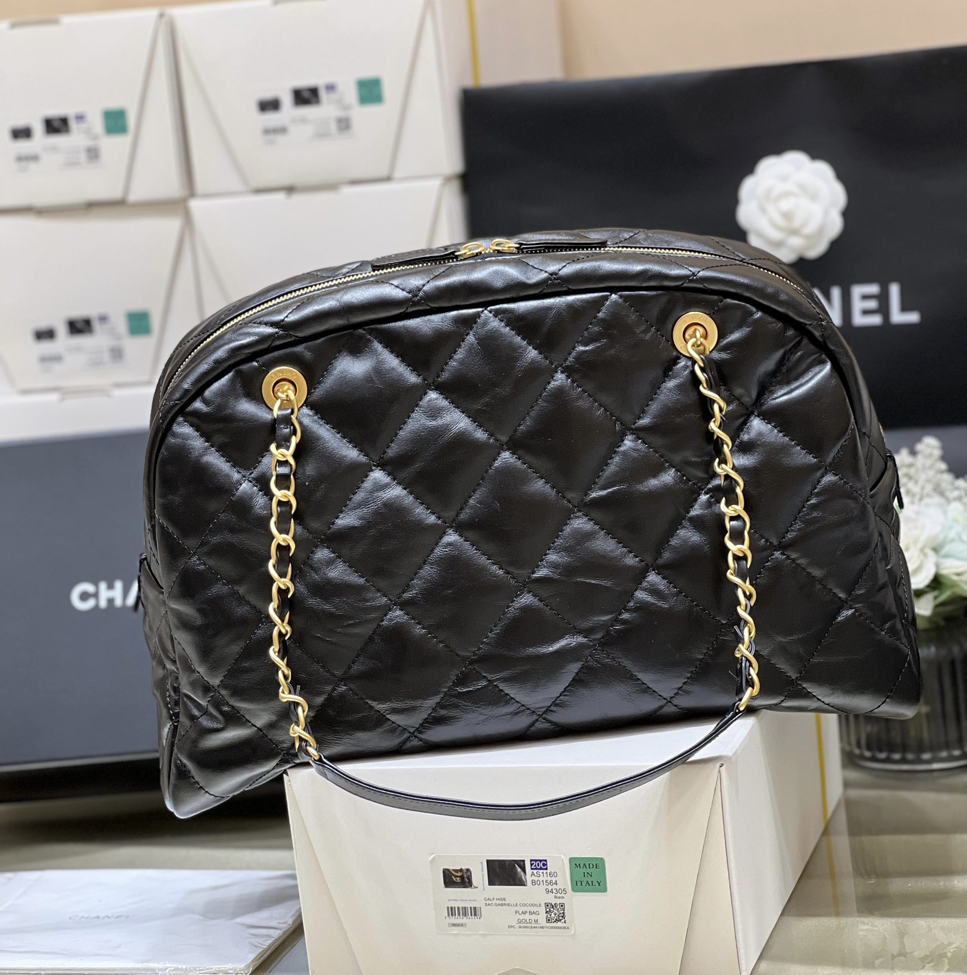 Chanel 24A Haute Couture Collection MAXI Bowling Bag AS4812