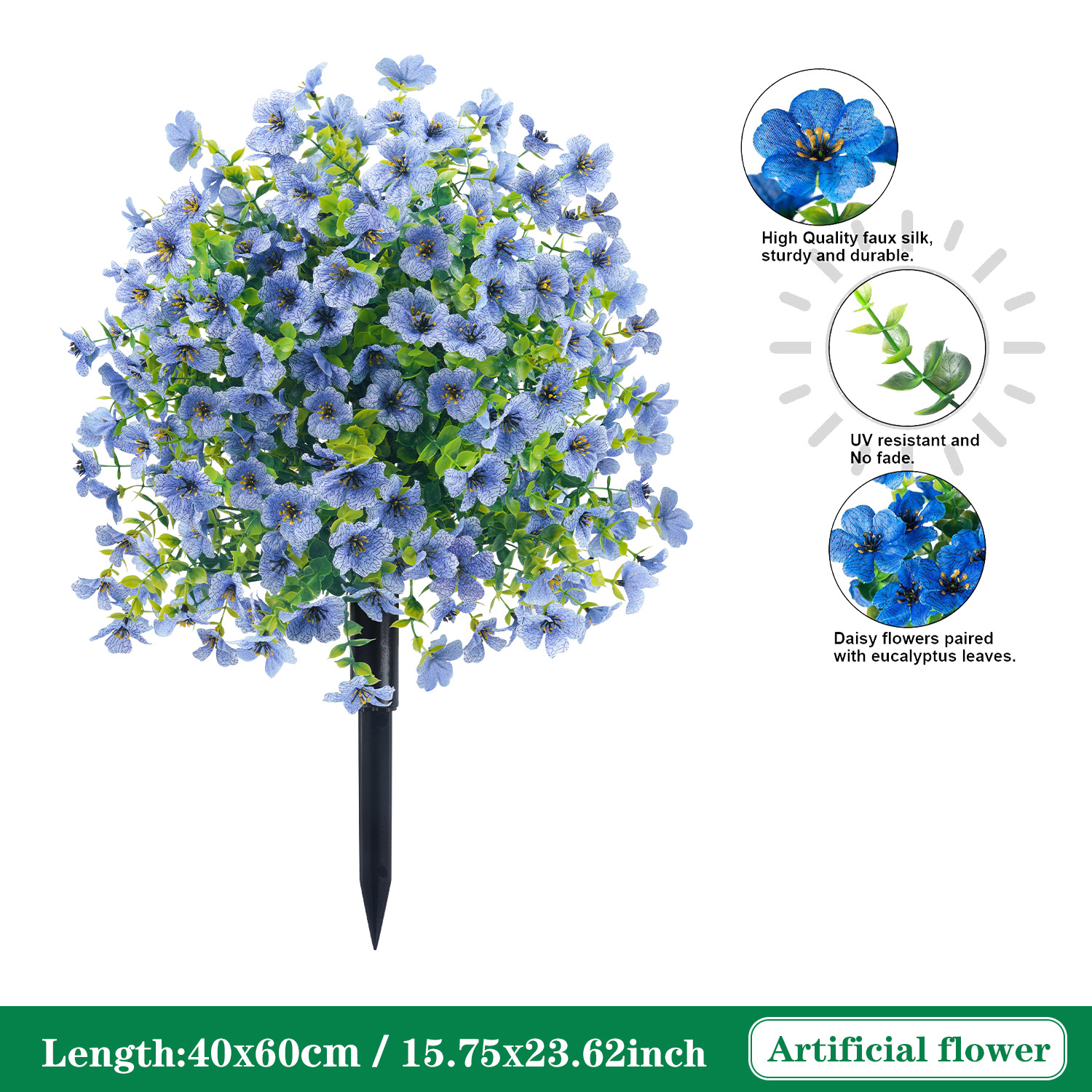 🔥FLASH SALE - 60% OFF🔥UV Resistant Faux Flowers Shrubs with Spikes