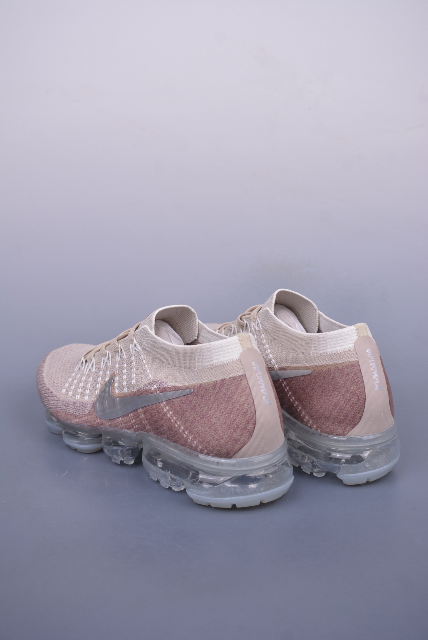 Nike Air Vapormax Flyknit 1.0 Running Shoes Light Khaki Silver Hook 849557-202