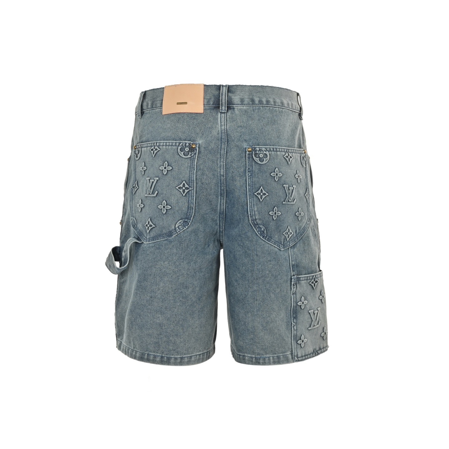 Louis Vuitton 25ss monogram embossed denim shorts