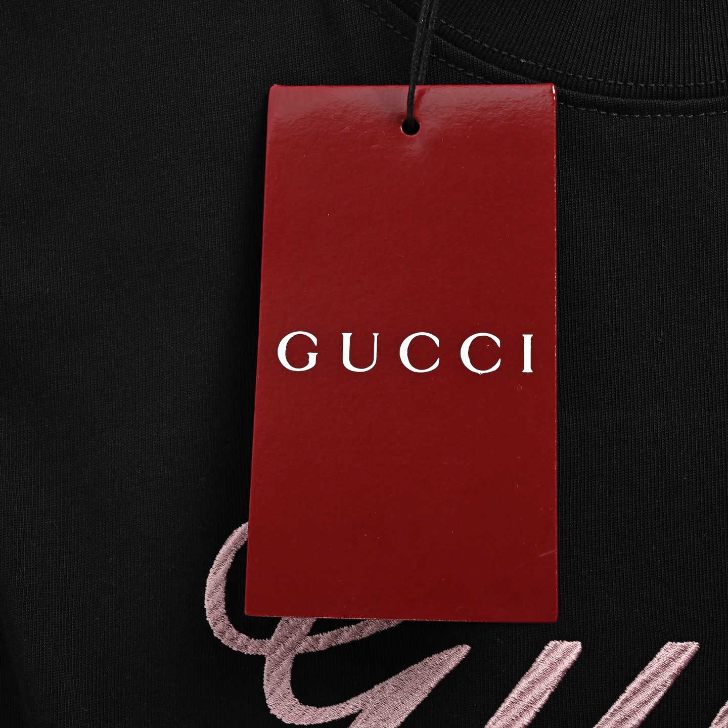 Gucci 25ss short sleeve with cursive logo embroidery