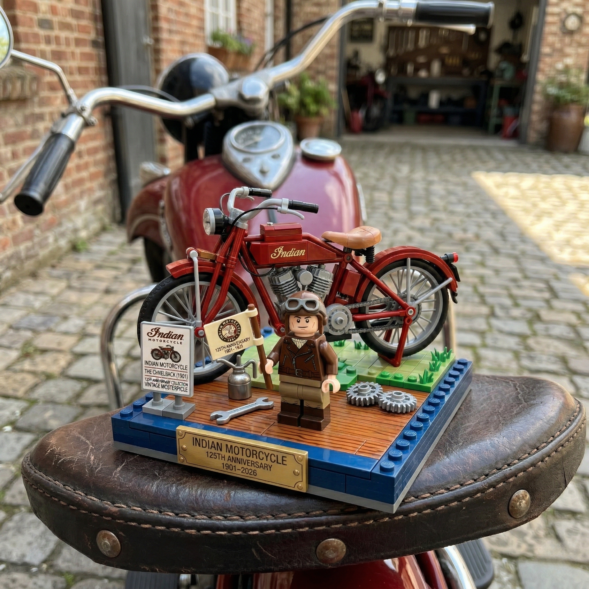 🏍️ Indian Motorcycle 125th: Vintage Camelback LEGO Legacy 🧱