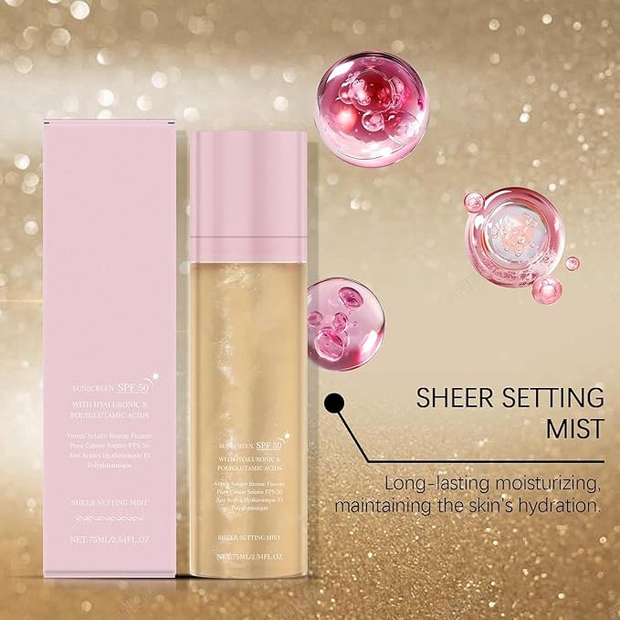 🔥Last Day 49% OFF -SUNGLAZE™ SHEER SETTING MIST SPF 50