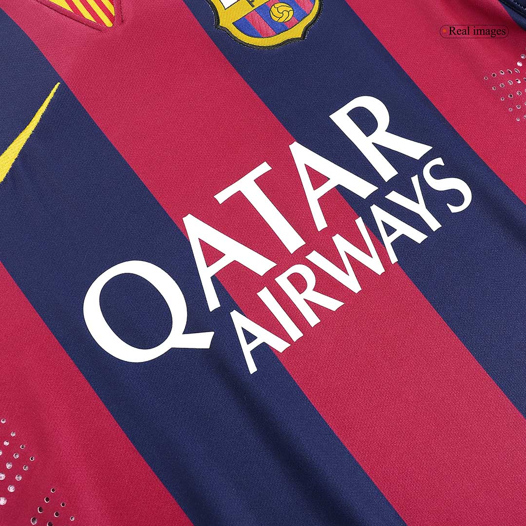 NEYMAR JR #11 Barcelona Retro Home Football Jersey 2014/15