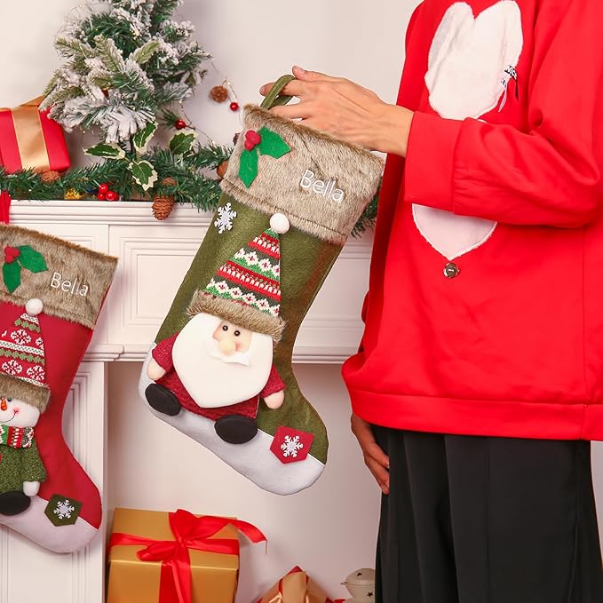 🌲Personalized cartoon Santa hanging stockings🧦