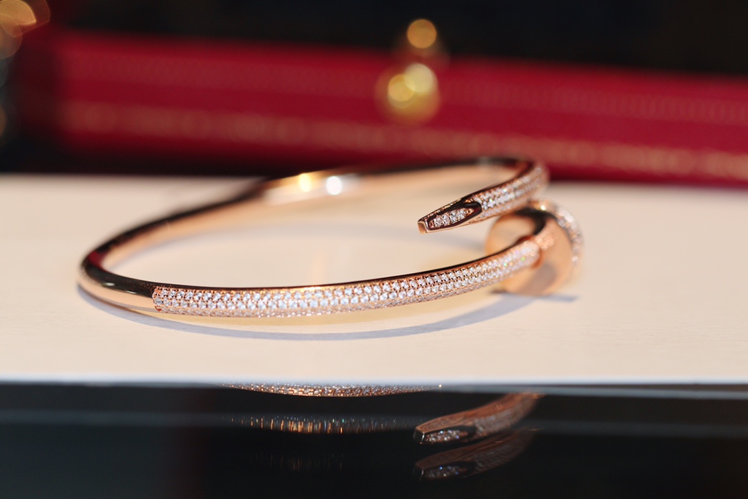 Cartier thick nail diamond bracelet