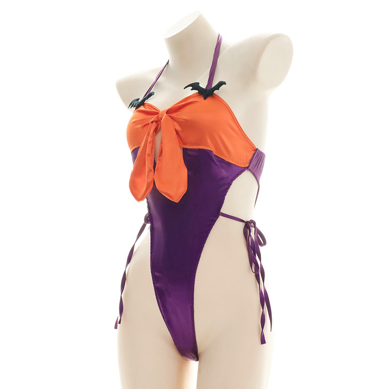 Sexy Bow Color Block Jumpsuits Lingerie