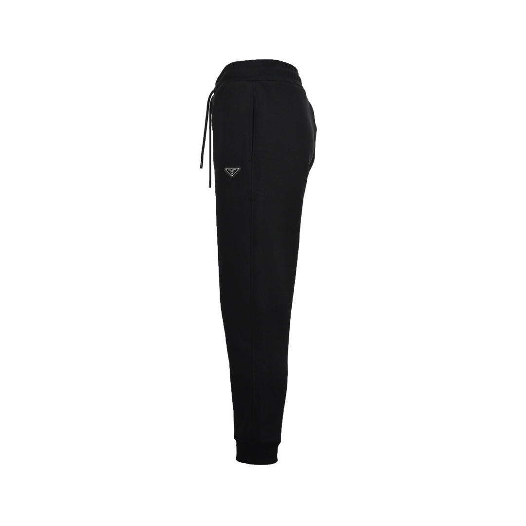 Prada 22Fw triangle logo velvet trousers