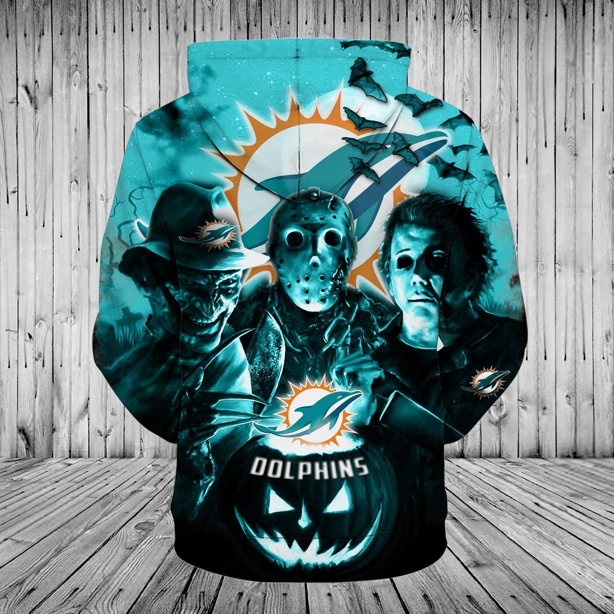 DOLPHINS 3D HOODIE 4