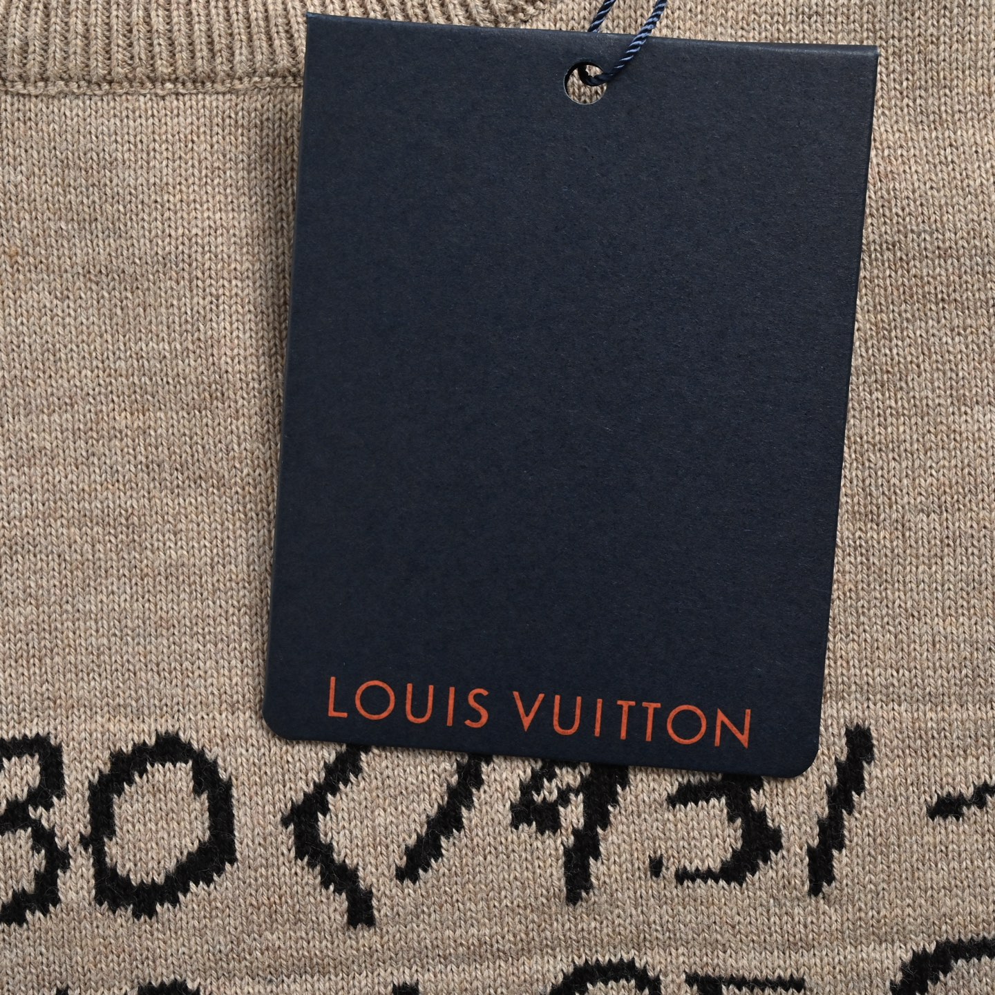 Louis Vuitton 25ss lettering jacquard knit short sleeve