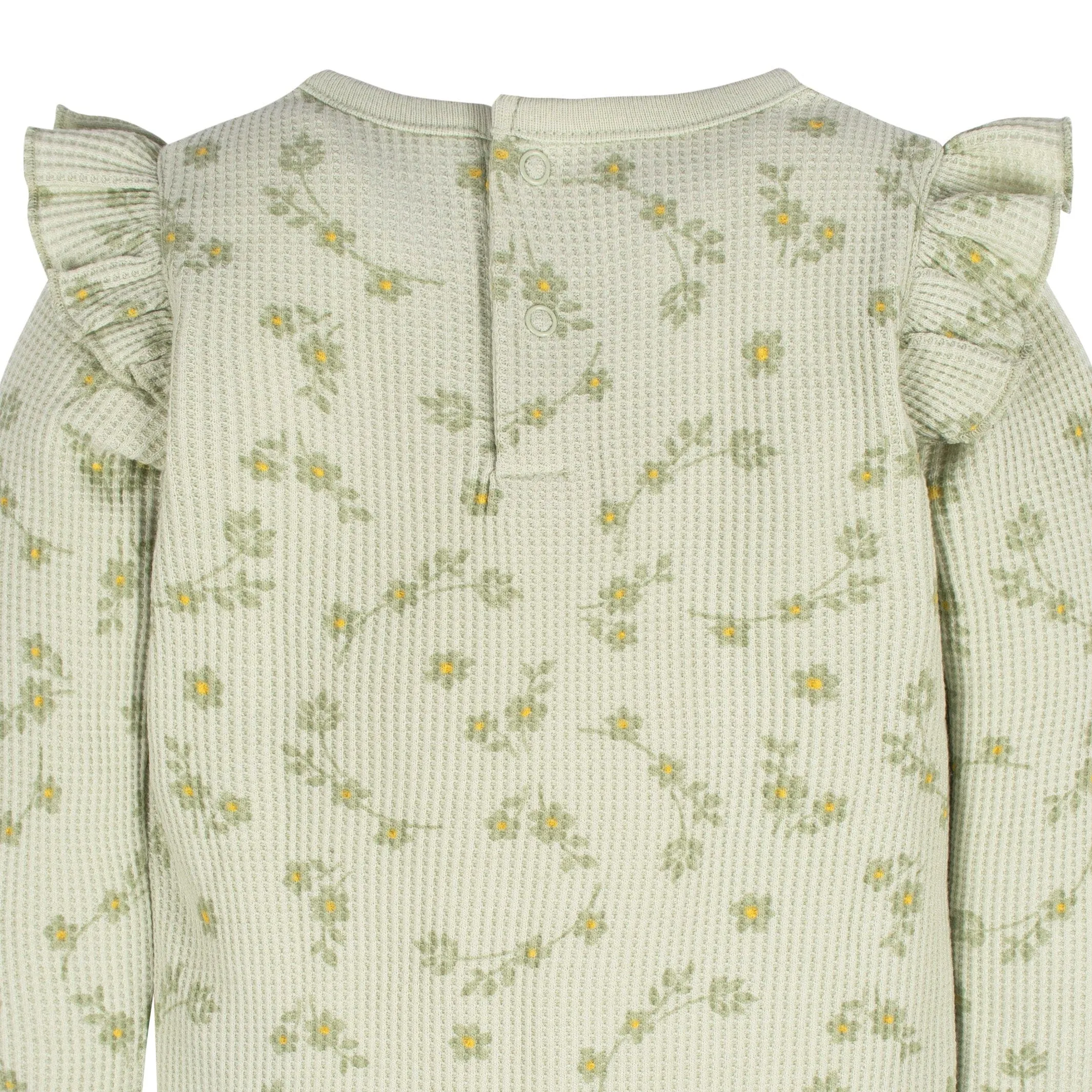 2-Pack Baby Girls Flower Toss Long Sleeve Onesies Bodysuits