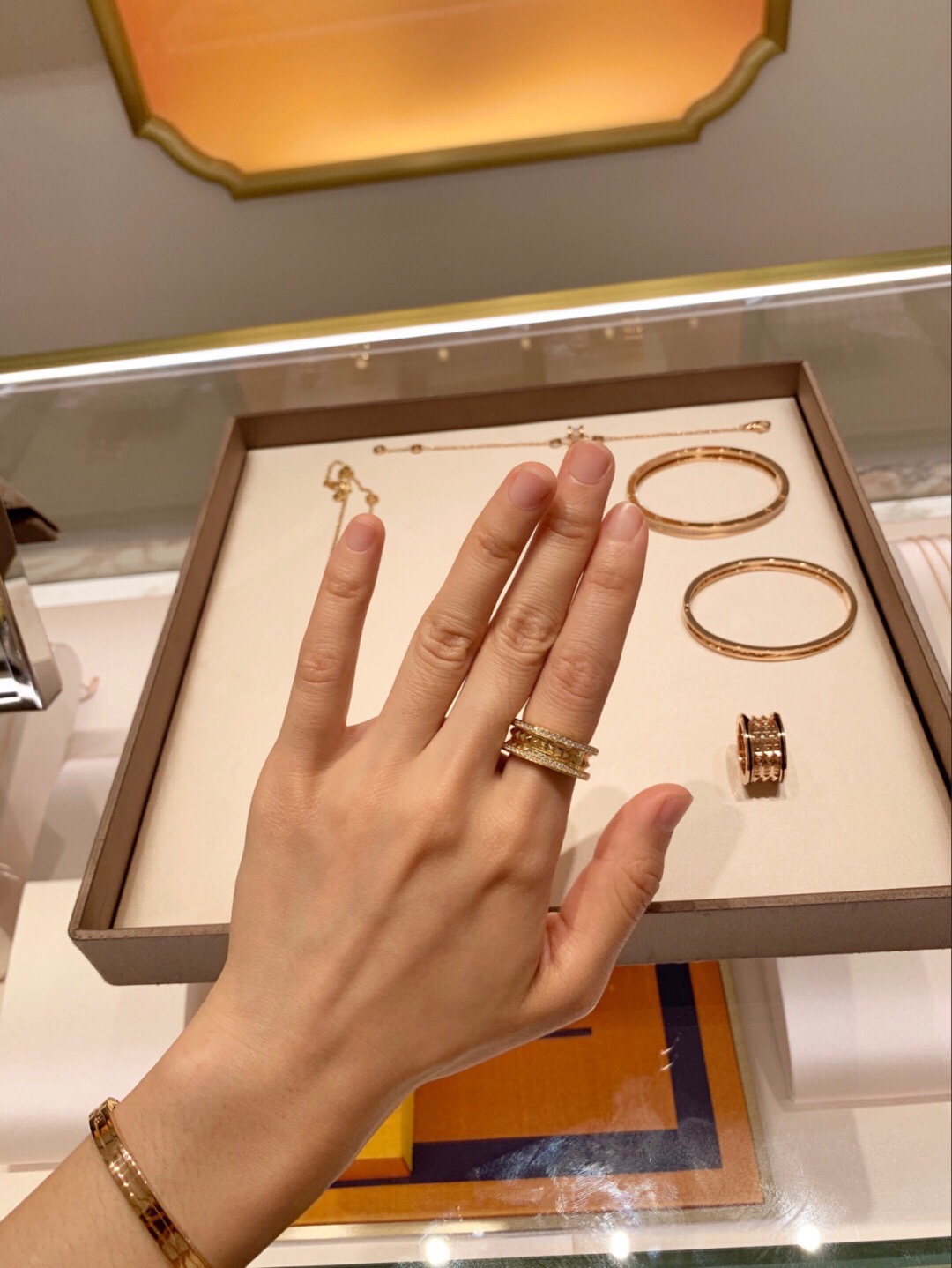 Bulgari narrow diamond ring