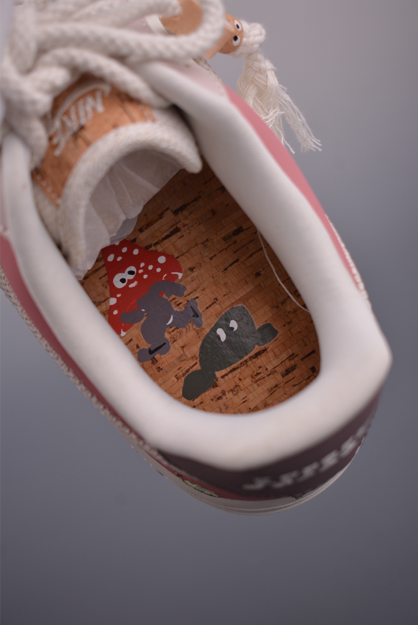 Nike Air Force 1 Low WMNS Embroidered Mushroom Kingdom White and Pink