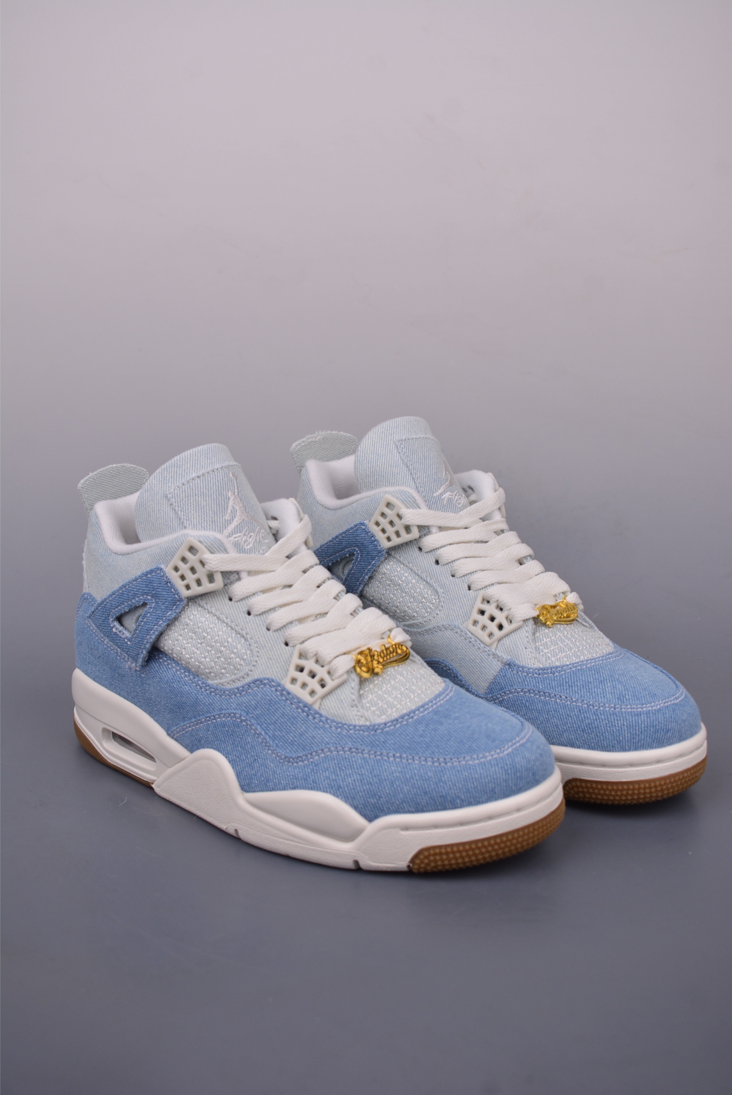 Air Jordan 4 Retro Denim Worn Blue Sneakers IB6716-100