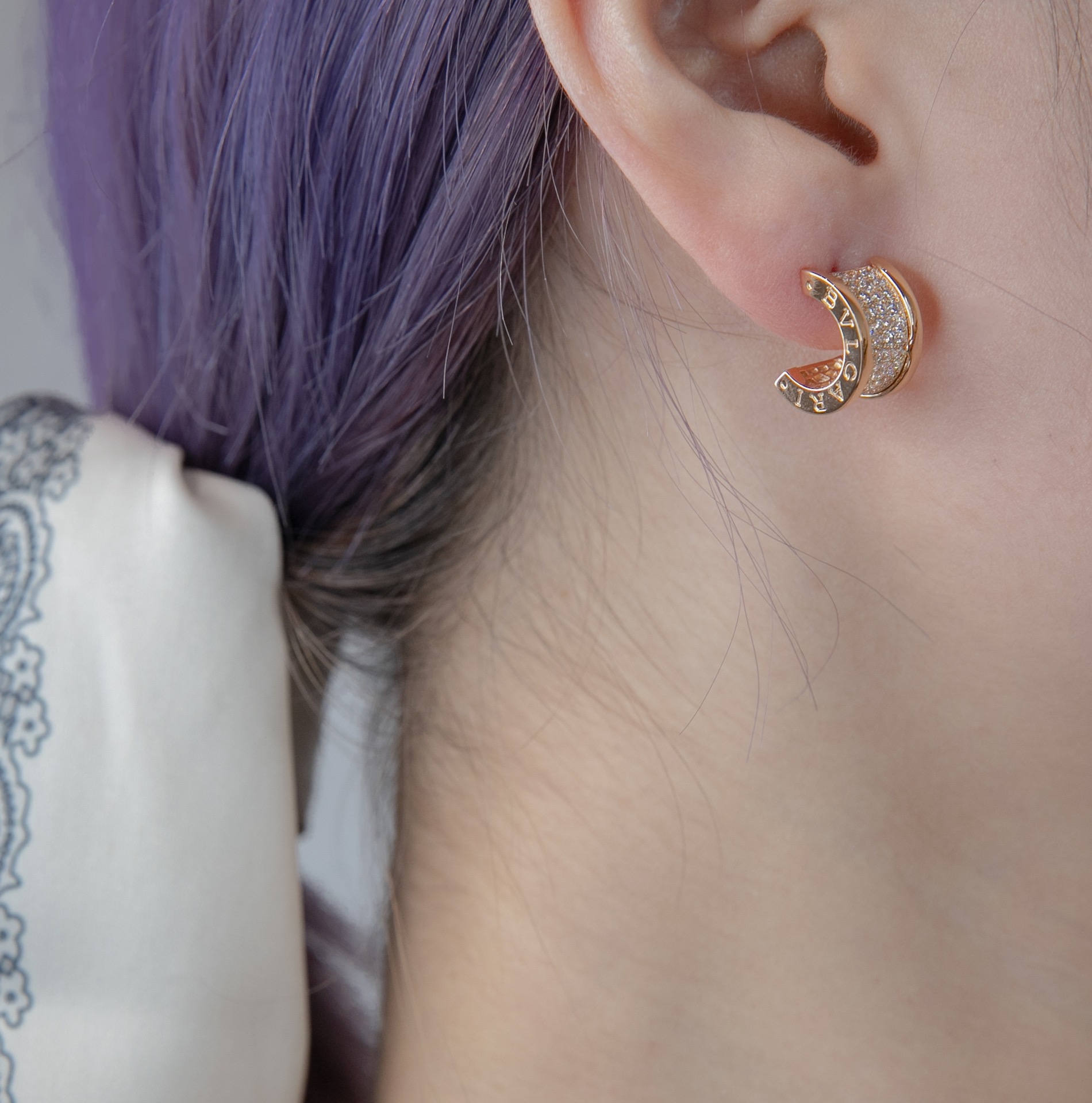 Bulgari Full Diamond Waist Earrings
