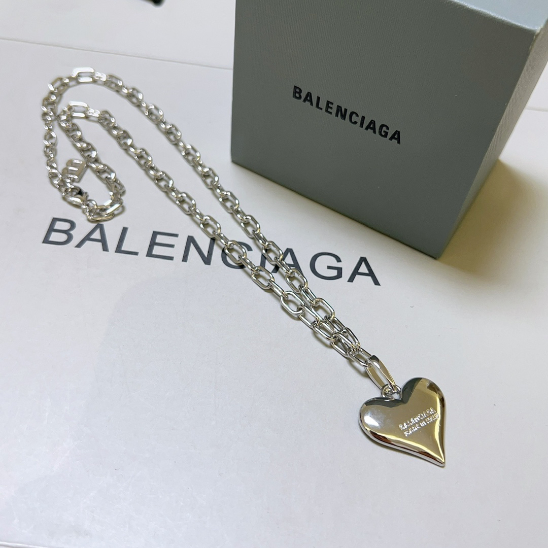 Balenciaga Heart Chain Necklace