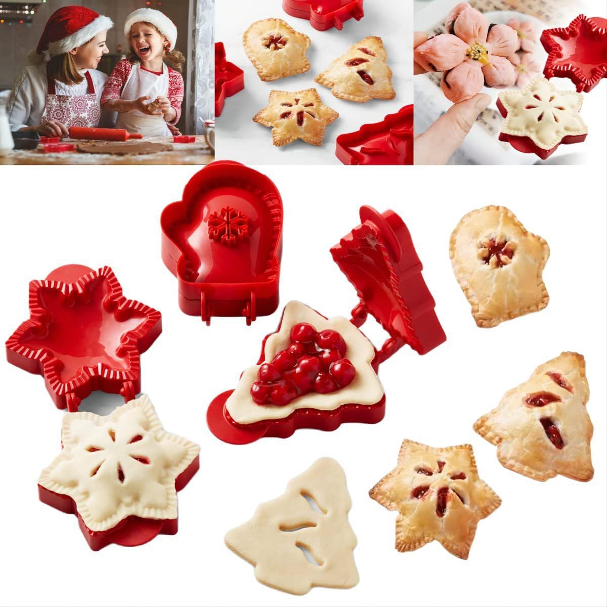 🔥CHRISTMAS ON SALE🔥Homemade Christmas dough pop-tarts Mold Set(Christmas tree+Gloves+Snowflake)