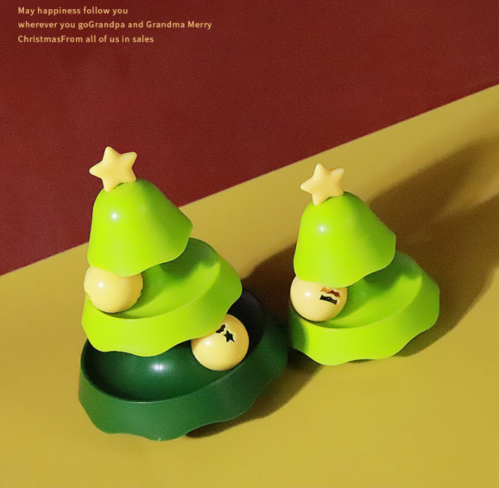 2024 Brand new cat toy Christmas tree carousel🔥（Special sale last day）